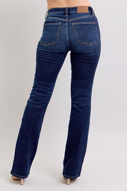 Judy Blue Midrise Dark Wash Boot Cut Jean - The Nines