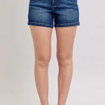 Judy Blue High Waist Double Button Shorts - The Nines
