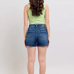 Judy Blue High Waist Double Button Shorts - The Nines