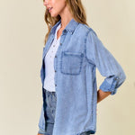 Chambray Button Tops - 2 Colors! - The Nines