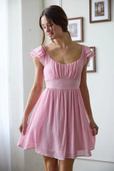 Pink Tie Back Dress