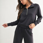 Luxe Ribbed 1/4 Zip Top - 3 colors! - The Nines