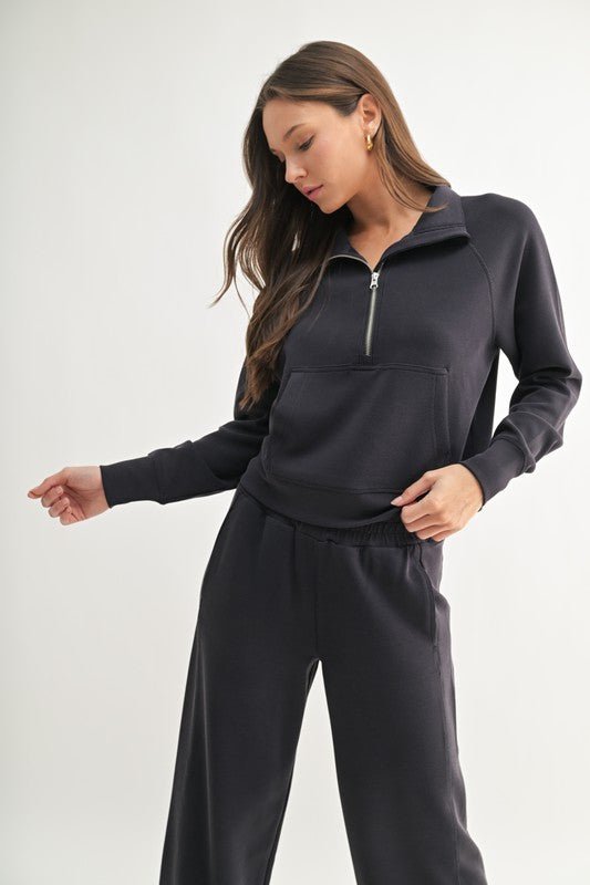 Luxe Ribbed 1/4 Zip Top - 3 colors! - The Nines