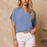 Breezy Air Flow Cold Shoulder Top - The Nines