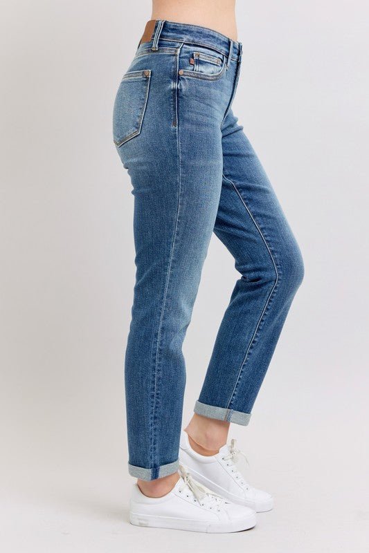 Judy Blue Vintage Wash Boyfriend Fit Jeans - The Nines