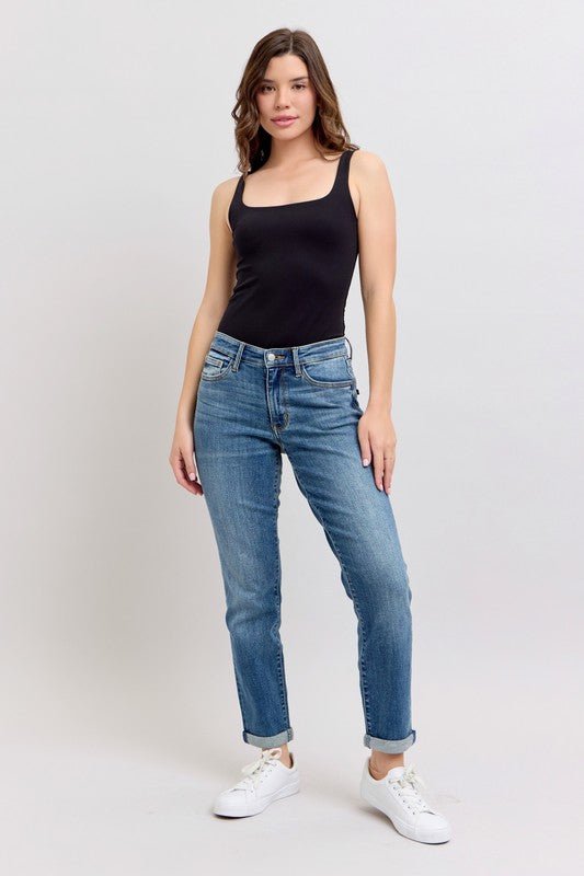 Judy Blue Vintage Wash Boyfriend Fit Jeans - The Nines
