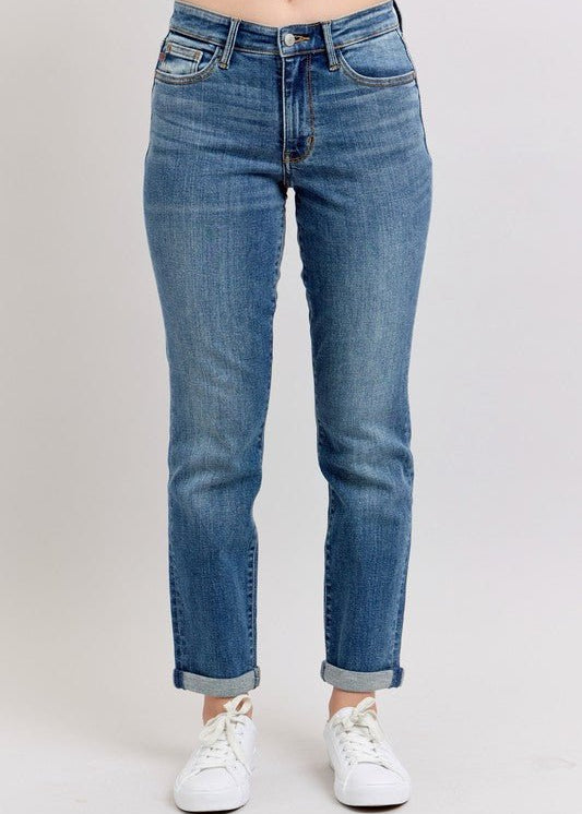Judy Blue Vintage Wash Boyfriend Fit Jeans - The Nines