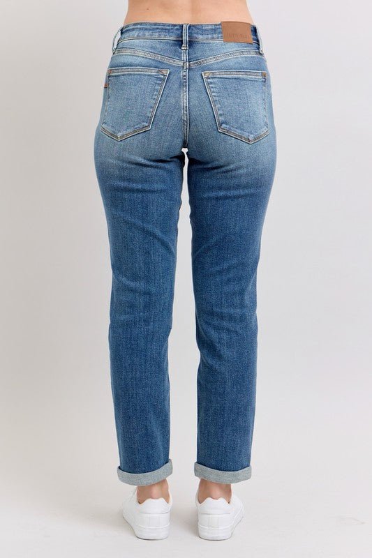 Judy Blue Vintage Wash Boyfriend Fit Jeans - The Nines