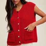Button Up Vest Top - 2 colors! - The Nines