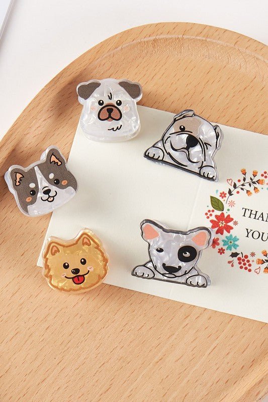 Cute Dog Mini Hair Claw Clips - The Nines