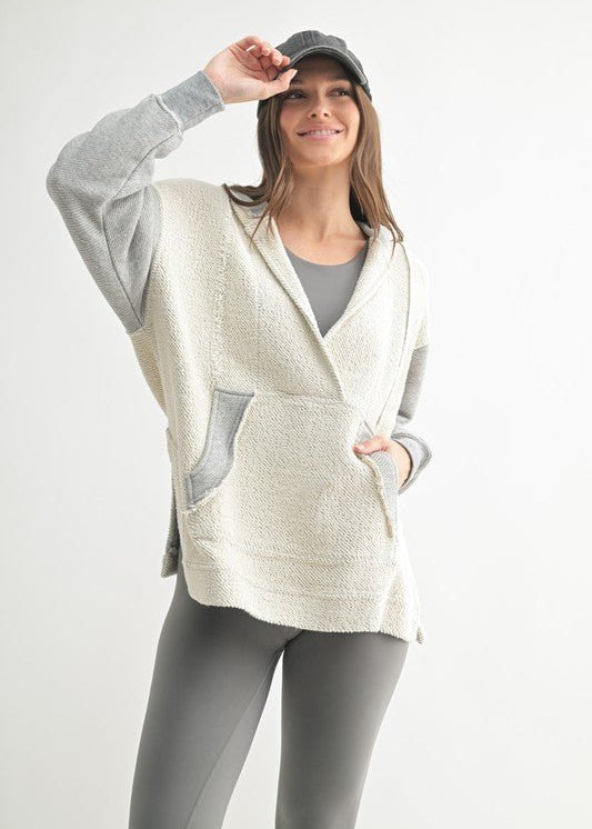 Heather Gray Beachy Relaxed Hoodie - The Nines