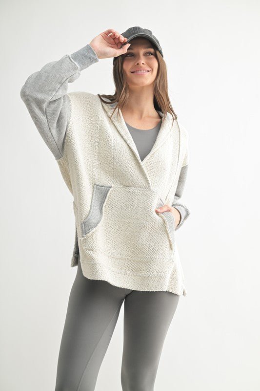 Heather Gray Beachy Relaxed Hoodie - The Nines
