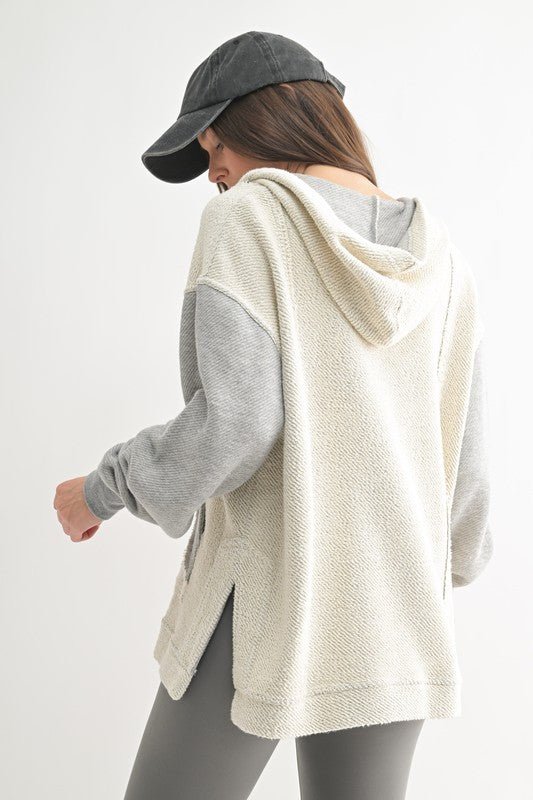 Heather Gray Beachy Relaxed Hoodie - The Nines