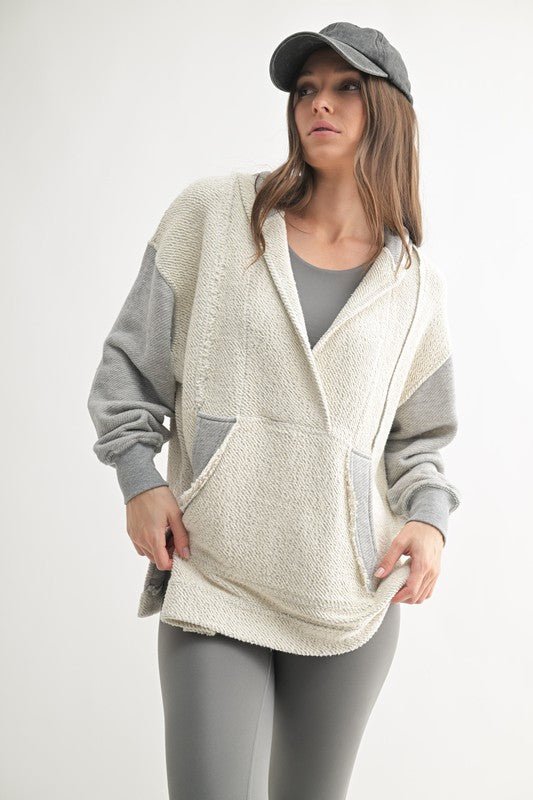 Heather Gray Beachy Relaxed Hoodie - The Nines