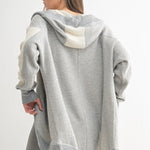 Mono B Heather Gray Driftwood Hooded Cardigan - The Nines