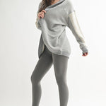 Mono B Heather Gray Driftwood Hooded Cardigan - The Nines