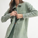 Mono B French Terry Snap Button Shacket - 3 colors! - The Nines