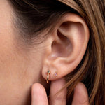 Open Mini Hoop Gold Earrings - The Nines