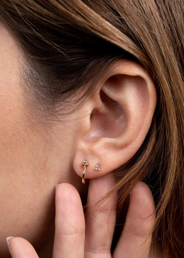 Open Mini Hoop Gold Earrings - The Nines