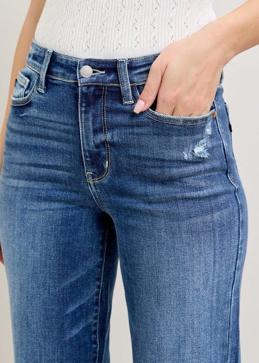 Judy Blue Dark Wash 90's Straight Leg - The Nines