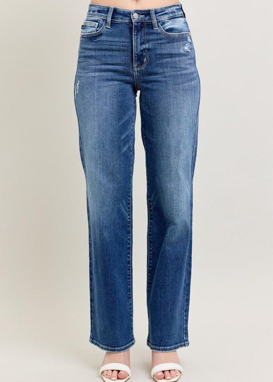 Judy Blue Dark Wash 90's Straight Leg - The Nines