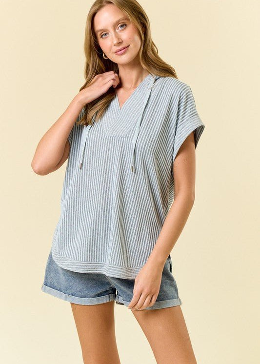 Lake Breeze Textured Dolman Top - The Nines