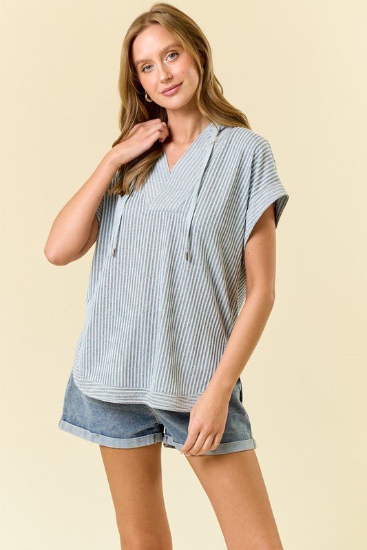 Lake Breeze Textured Dolman Top - The Nines