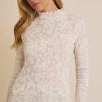 Mock Lace Sleeve Tops - 2 Colors! - The Nines