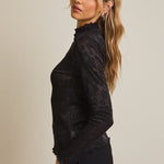 Mock Lace Sleeve Tops - 2 Colors! - The Nines