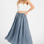 Tencel Denim Midi Skirt - The Nines