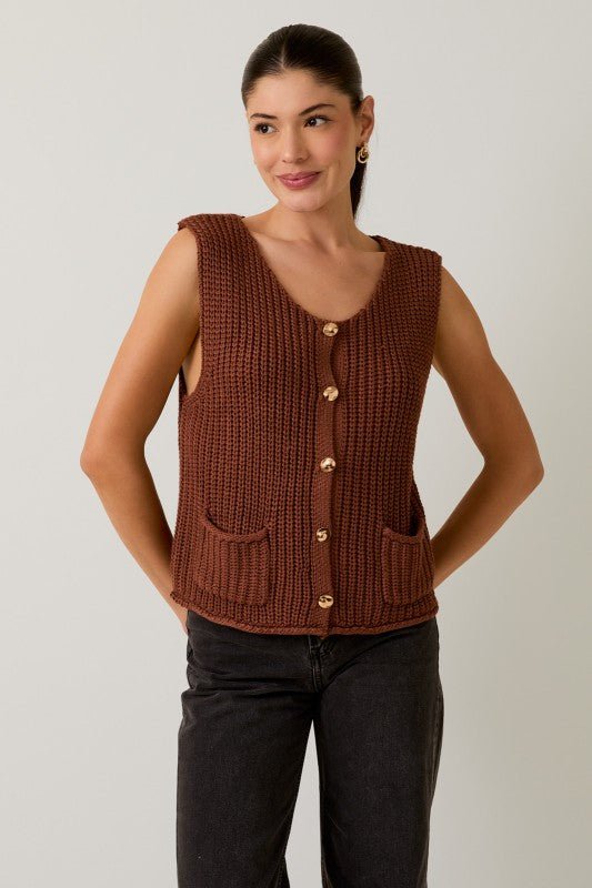 Coco Relaxed Sweater Vest - The Nines