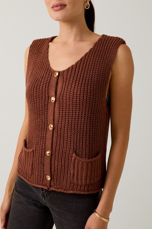 Coco Relaxed Sweater Vest - The Nines