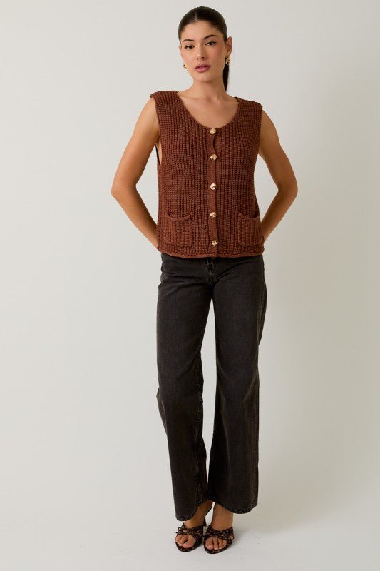 Coco Relaxed Sweater Vest - The Nines