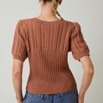 Cable Knit Short Sleeve Sweater - 3 Colors! - The Nines