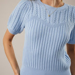 Short Sleeve Cable Sweater - 2 Colors! - The Nines