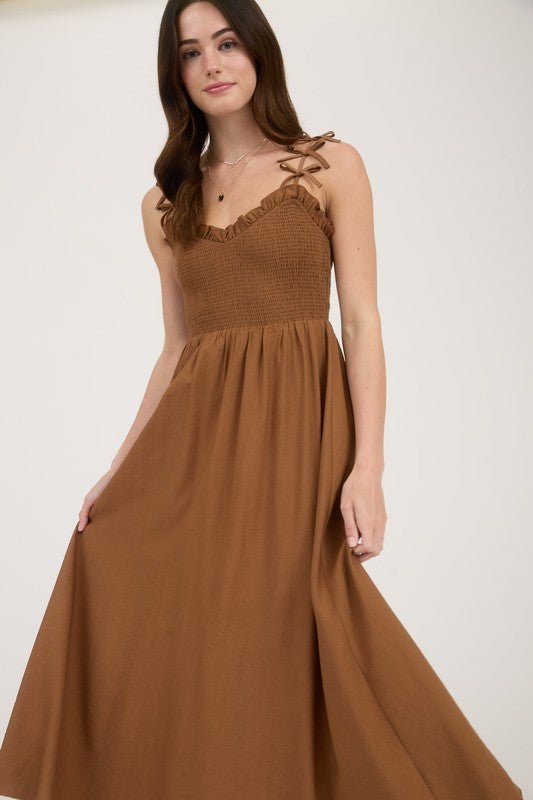 Sweetheart Bow Strap Dress - 2 Colors! - The Nines