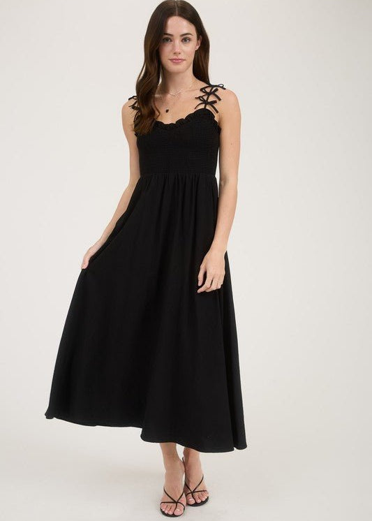 Sweetheart Bow Strap Dress - 2 Colors! - The Nines