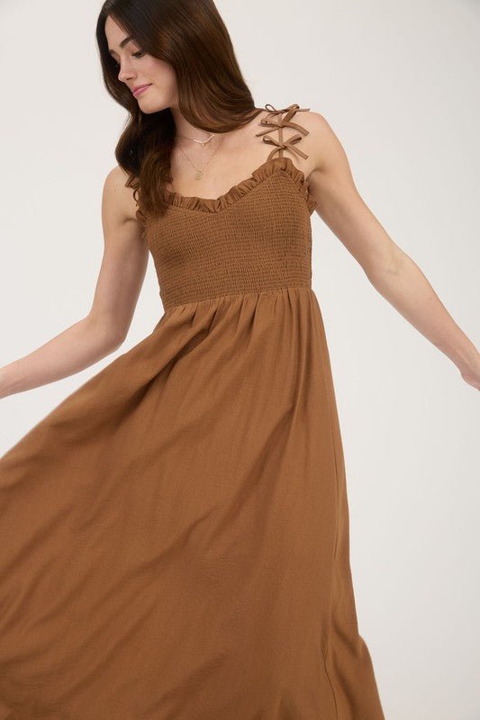 Sweetheart Bow Strap Dress - 2 Colors! - The Nines
