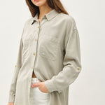 Tencel Oversized Button Down Top - 2 Colors! - The Nines
