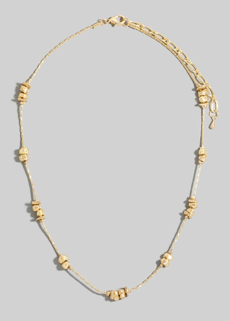 Station Bead Chain Necklace - Gold - The Nines