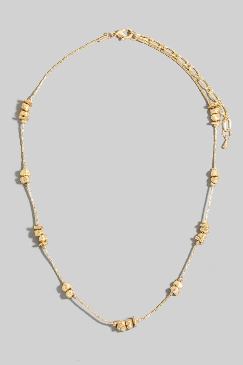 Station Bead Chain Necklace - Gold - The Nines