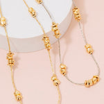Station Bead Chain Necklace - Gold - The Nines