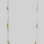 Long Station Bead Necklace - Gold & Silver - The Nines