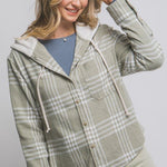 Olive Stone Hooded Flannel - The Nines