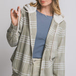 Olive Stone Hooded Flannel - The Nines