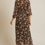 Olive Floral Dress - The Nines