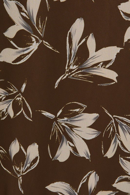 Olive Floral Dress - The Nines