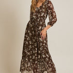 Olive Floral Dress - The Nines