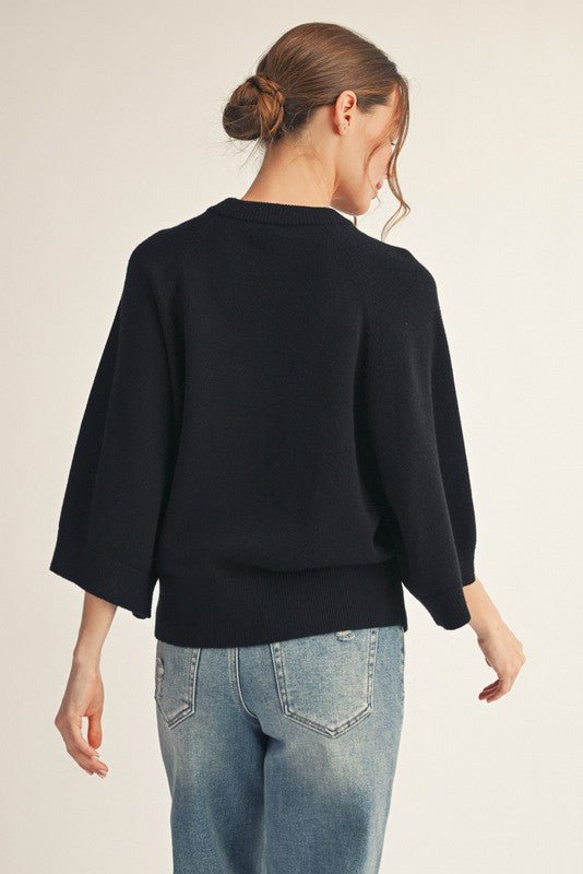Wide Sleeve Sweater Top - 3 colors! - The Nines