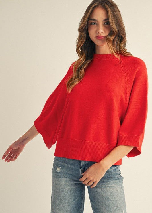 Wide Sleeve Sweater Top - 3 colors! - The Nines